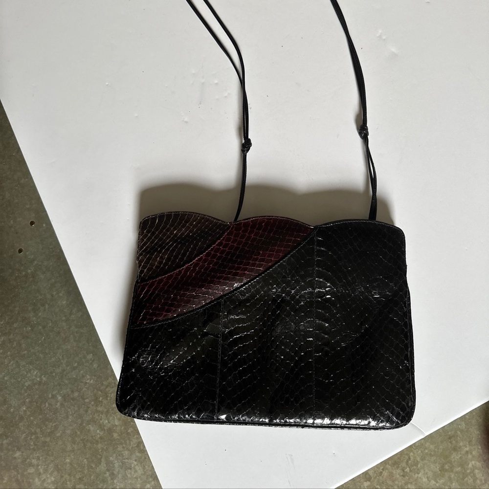 Ronora snakeskin Purse Vintage 1990s Handbag Euc